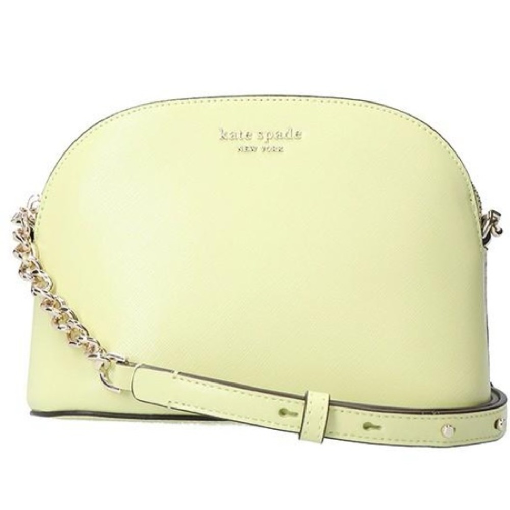 NWOT Kate Spade Spencer Dome Lime Green Genuine Leather Crossbody Bag